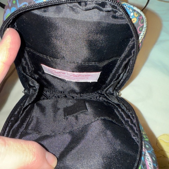 Charm 14 Colorful Paisley Crossbody Bag with clear pocket for phone - Picture 4 of 10